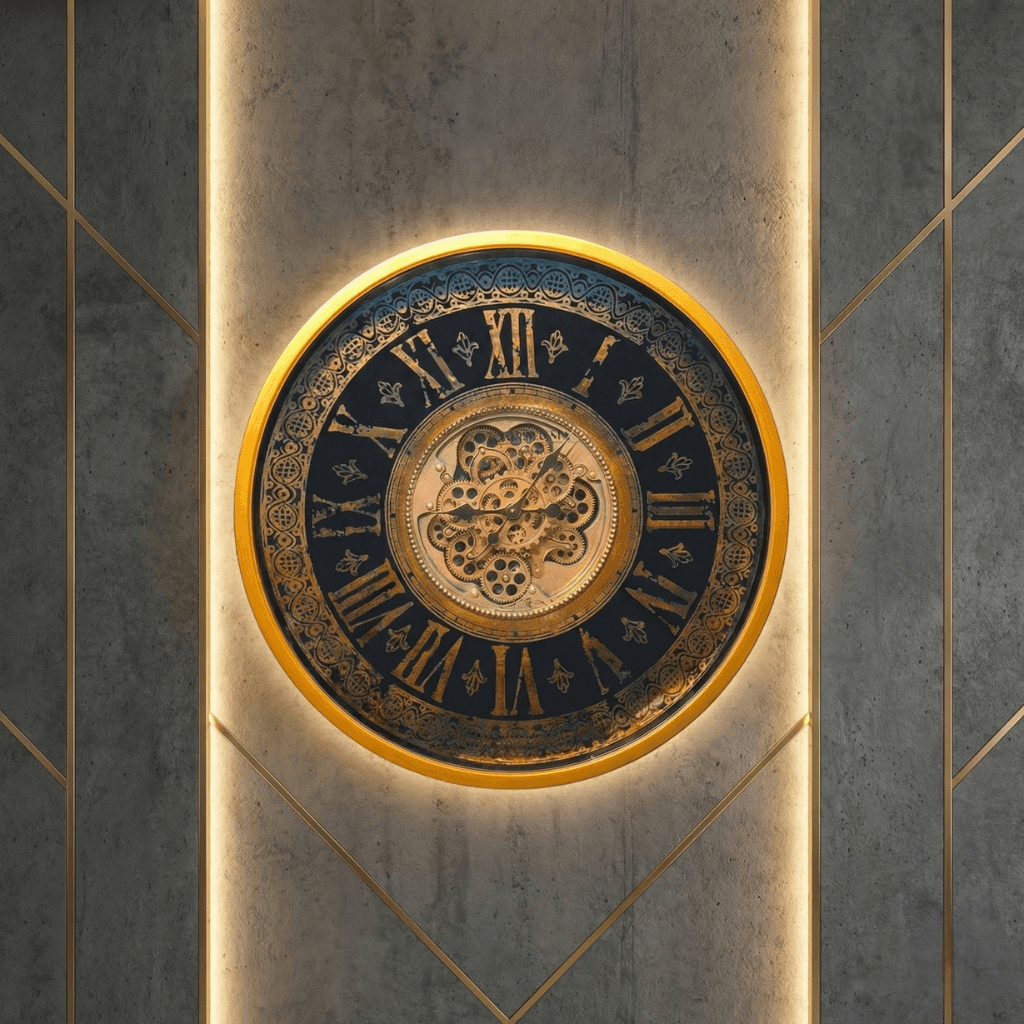 Royal Antique Metal Wall Clock